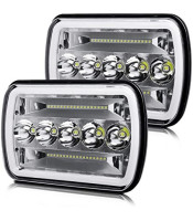 Square Led Headlamp For Trucks Jeep Wrangler Xj