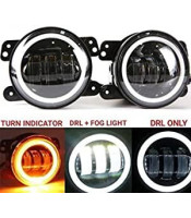 4Inch Round Led Fog Lights 30W 6000K White Halo Ring DRL Off Road Fog Lamps For Jeep