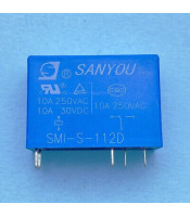 SMI-S-112D ΜΙΝΙ ΡΕΛΕ ΠΛΑΚΕΤΑΣ 12VDC 1 ΕΠΑΦΗΣ 2 ΘΕΣΕΩΝ 250V 10AΡΕΛΕ