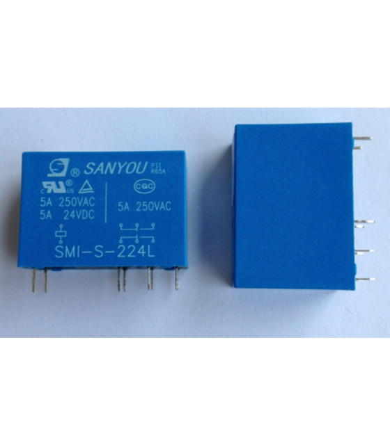 MINI RELAY 2P 24V DC 5A SMI-S-224D