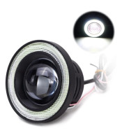 Angel Eyes 2,5 inch 2 x UNIVERSAL fog ΦΩΤΑ ΟΜΙΧΛΗΣ LED COB Angel Eyes 64mmHEADLIGHT