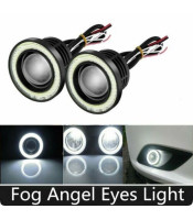 3\\" инчов COB LED фарове за мъгла Проектор Автомобил White Angel Eyes Halo Ring DRL лампа