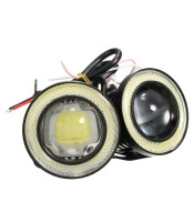 Angel Eyes 3 inch 2 x UNIVERSAL fog ΦΩΤΑ ΟΜΙΧΛΗΣ LED COB Angel Eyes 76mmHEADLIGHT