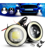 Angel Eyes 3 inch 2 x UNIVERSAL fog ΦΩΤΑ ΟΜΙΧΛΗΣ LED COB Angel Eyes 76mmHEADLIGHT