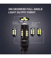 T20 - 7443 ΛΑΜΠΕΣ ΔΙΠΛΗΣ ΣΚΑΛΑΣ ΜΕ WHITE LED T20, 2 ΤΕΜΑΧΙΑLED ΛΑΜΠΕΣ ΑΥΤΟΚΙΝΗΤΟΥ