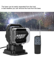 Search Light,IP67 Waterproof 50W 6500LM LED Portable Car Truck Remote Control Searchlight