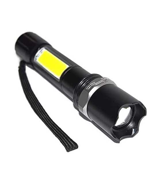 BL-9626 Rechargeable Flash Light XPE COB Dual Lights 1000 LM Adjustable Zoom In and Out USB Tactical Flashlight