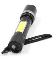 BL-9626 Rechargeable Flash Light XPE COB Dual Lights 1000 LM Adjustable Zoom In and Out USB Tactical Flashlight