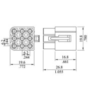 FEMALE PLASTIC CABLE PLUG 6604-9P