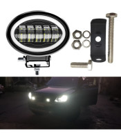 5 Inch 7D LED Work Light with White Halo LED Angel Eyes for Motorcycle Offroad Truck Driving Car Boat