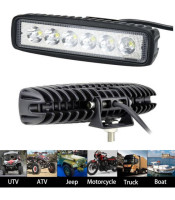 18W LED Daytime Running Spot Light Work Light Fog Off-Road SUV 4WD Car Truck