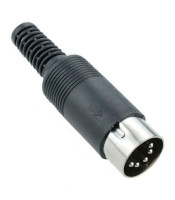 DIN TYPE CONNECTOR MALE 5 PINS CABLE