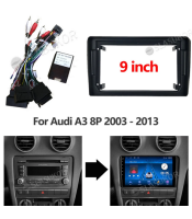 2 din frame AUDI A3 Tablet 9″ ΠΡΟΣΟΨΗ Audi A3, 2003-2012 ΜΕ ΚΑΛΩΔΙΩΣΗ, CAN BUSΠΡΟΣΘΗΚΕΣ - ISO