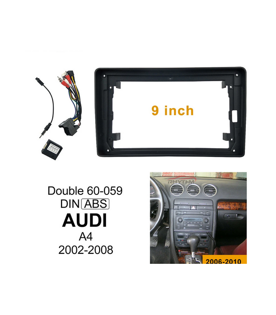 9 inch Car Radio Fascia For AUDI A4/SEAT Exeo 2 Din Auto Stereo Dashboard Panel Frame