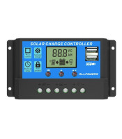 12V/24V Dual USB LCD PWM Solar Charge Controller Panel Regulator 20A