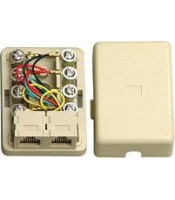 MOUNT TELEPHONE JACK 6P4C DOUBLE COMP