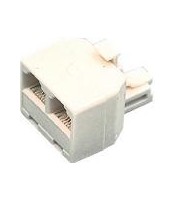 TEL-0007 ADAPTOR 1 ΑΡΣ - 2ΧΘΗΛ 6P4CCONNECTORS