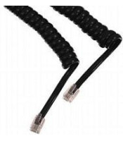 HANDSET SPIRAL CABLE 4P4C 1.5m BLACK 5Μ