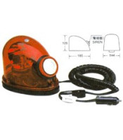 REVOLVING WARNING LIGHT LTD1201J 12VDC RED WITH SIREN AND CAR PLUG