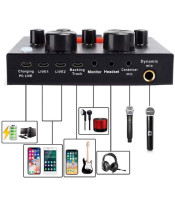 V8 Audio External USB ΜΙΚΤΗΣ ΓΙΑ 2 ΣΥΣΚΕΥΕΣ ΚΑΙ ΜΙΚΡΟΦΩΝΟ, V8-Live Sound CardΜΙΚΤΕΣ