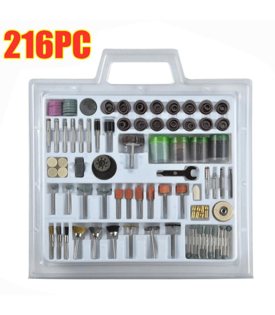 216 Pc rotary tool kit ΣΕΤ ΑΝΤΑΛΛΑΚΤΙΚΑ ΓΙΑ ΜΙΝΙ DRILL 216 TEMΑΧΙΑ, στίλβωση διάτρηση λείανσηΗΛΕΚΤΡΙΚΑ