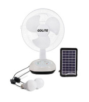 Rechargeable Fan With Solar Panel Gd-8019