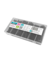 Set of heat shrinkable tubes, 100 pcs., blackΚΑΣΕΤΙΝΑ ΜΕ ΘΕΡΜΟΣΥΣΤΕ...