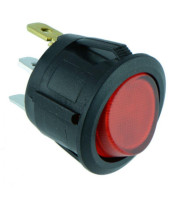 ROCKER SWITCH 3P WITH INDICATOR LIGHT ON-OFF 10A/250V REDR13-112B