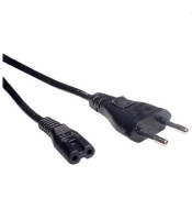 WER SUPPLY CORD 2X0.50mm² 1.8m 8-TYPE BLACKCABLE-704