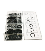 300Pcs E-Clip Snap Ring Shop Assortment Black Circlip Kit ExternalS...