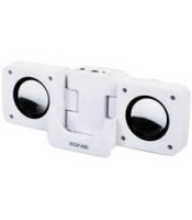 White Portable Folding Stereo Mini Speaker