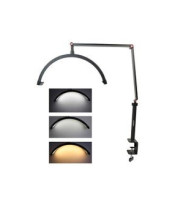 HD-M3X Desktop LED Video Light Half-moon Shaped Fill Light Dimmable with C-Clamp Desk Mount