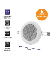 Ceiling speaker 3" | RMS 2W | 8 Ohm | White