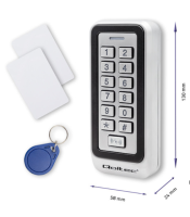 access control Qoltec Code lock TRITON with RFID reader Code | Card | keyfob | IP68 | EM