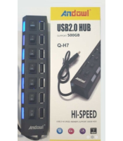 USB 2.0 Hub ΜΕ ΔΙΑΚΟΠΤΕΣ 7 ΘΥΡΩΝ USB-A