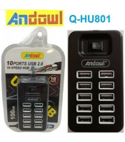 USB 2.0 Hub ΜΕ ΔΙΑΚΟΠΤΗ 10 ΘΥΡΩΝ USB-A, Q-HU801