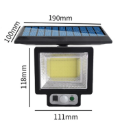 LED Solar Power PIR Motion Sensor Wall Light 60LEDs Outdoor Security Modern