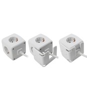 Socket cube with 4x protective contact socket + 2xUSB, 1.5m supply cable