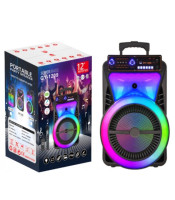 12 Inch LED Trolley Box Party Column 2000W Peak Power Outdoor Portable FM Radio caixa de som Bluetooth Speaker With Wireles