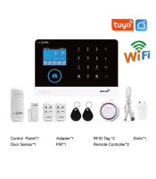 Tuya Wireless Alarm System for Home Burglar Security WiFi GSM APP Voice Control Support Alexa Google Assistant