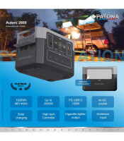 PATONA Platinum Powerstation Autarc 2000 / 2000W 1920Wh PD100W USB5V/3A