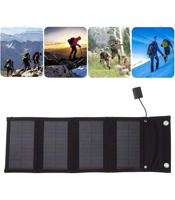 10W Solar Charger IP65 Waterproof Outdoor Camping Solar Battery Charger for Camping Backpacking Hiking