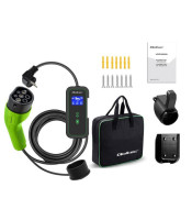 Wallbox Wifi, app, Qoltec Mobile charger for an EV electric car with 2in1 regulation Type2 | 3.5kW