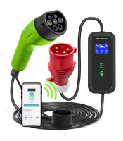 Wallbox Wifi, app, Mobile charger for an EV electric car with 2in1 regulation Type2 | 11kW | CEE 5 PIN | Wi-fi| LCD