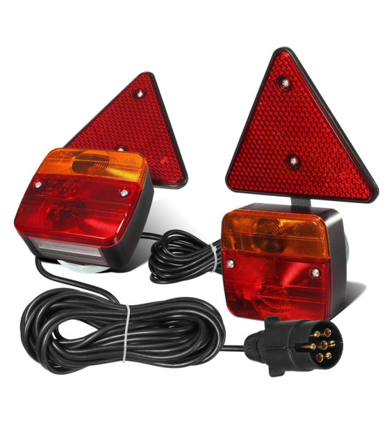 Rear Trailer Tail Bulb Lights Kit Magnetic Trailer Lights SetTRAILE...