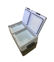 55 LITERS PORTABLE FRIDGE WITH FREEZER -20C, 12 - 24V, WITH COMPRESSOR