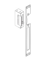 Double-sided straight plate for electric door strike | Catch plate | 250mm | Stainless steel