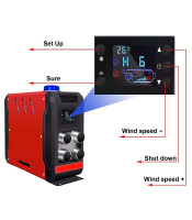 Дизелов въздушен нагревател - 4 дупки Дизелов нагревател с LCD мони...