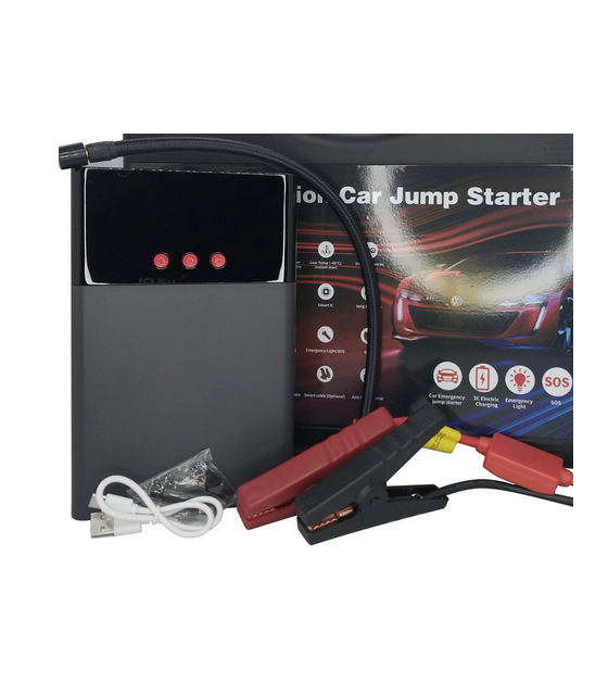 ΕΚΚΙΝΗΤΗΣ ΑΥΤΟΚΙΝΗΤΟΥ jump starter ΜΕ ΤΡΟΜΠΑ ΕΛΑΣΤΙΚΩΝ ΣΕ ΥΦΑΣΜΑΤΙΝΗ ΘΗΚΗ