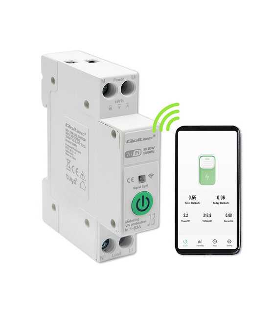 Wi-fi DIN rail relay with electricity meter 63A| TUYA | SMART LIFE